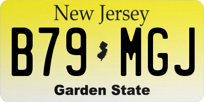 NJ license plate B79MGJ