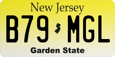 NJ license plate B79MGL