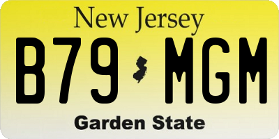 NJ license plate B79MGM