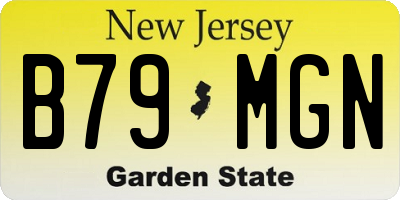 NJ license plate B79MGN