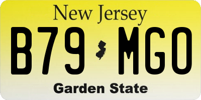 NJ license plate B79MGO