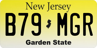 NJ license plate B79MGR