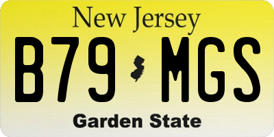 NJ license plate B79MGS