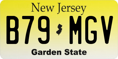 NJ license plate B79MGV