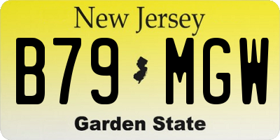 NJ license plate B79MGW