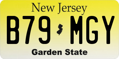 NJ license plate B79MGY