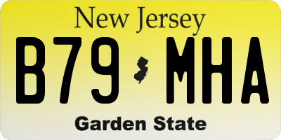 NJ license plate B79MHA