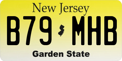 NJ license plate B79MHB