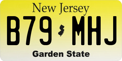 NJ license plate B79MHJ