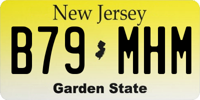 NJ license plate B79MHM