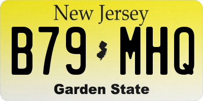 NJ license plate B79MHQ