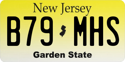 NJ license plate B79MHS