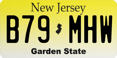 NJ license plate B79MHW