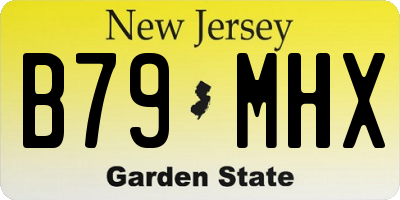 NJ license plate B79MHX