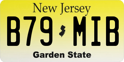 NJ license plate B79MIB