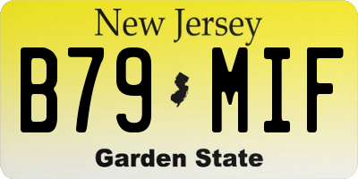 NJ license plate B79MIF