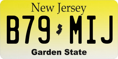 NJ license plate B79MIJ