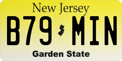 NJ license plate B79MIN