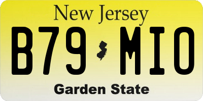 NJ license plate B79MIO