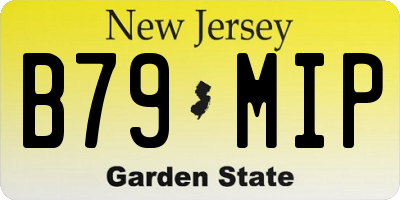 NJ license plate B79MIP