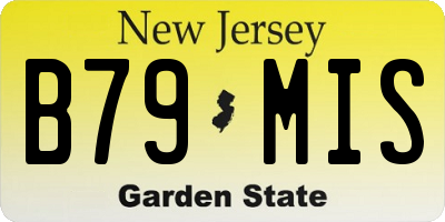 NJ license plate B79MIS