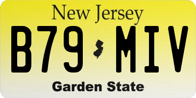 NJ license plate B79MIV