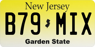 NJ license plate B79MIX