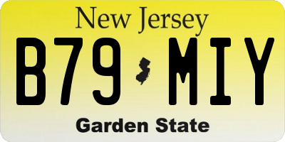 NJ license plate B79MIY