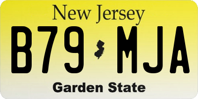 NJ license plate B79MJA