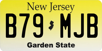 NJ license plate B79MJB