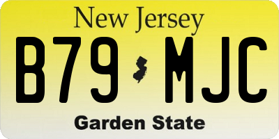 NJ license plate B79MJC
