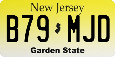 NJ license plate B79MJD