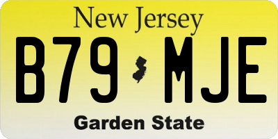 NJ license plate B79MJE