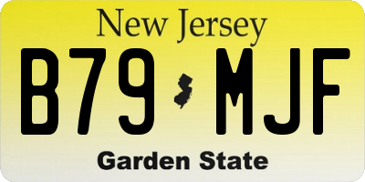 NJ license plate B79MJF