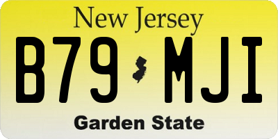 NJ license plate B79MJI