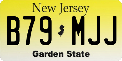 NJ license plate B79MJJ