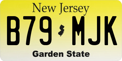 NJ license plate B79MJK