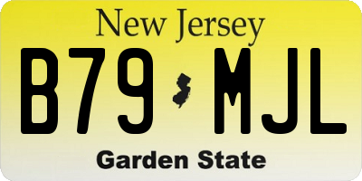 NJ license plate B79MJL