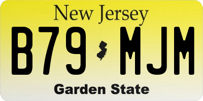 NJ license plate B79MJM