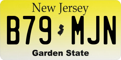 NJ license plate B79MJN