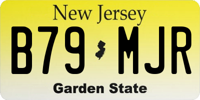 NJ license plate B79MJR