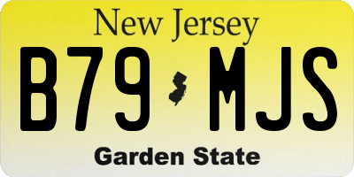 NJ license plate B79MJS