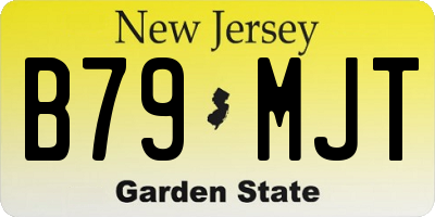 NJ license plate B79MJT