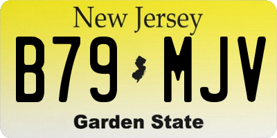 NJ license plate B79MJV