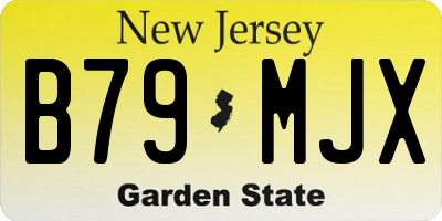 NJ license plate B79MJX