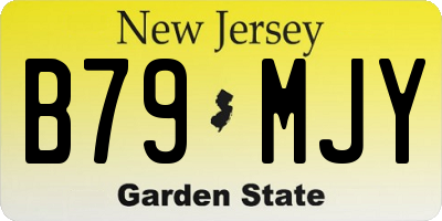 NJ license plate B79MJY