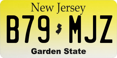 NJ license plate B79MJZ