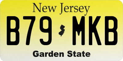NJ license plate B79MKB