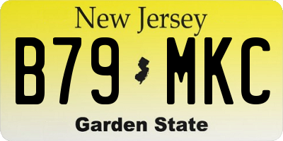 NJ license plate B79MKC