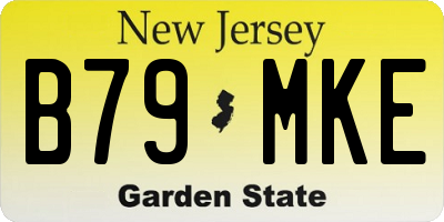 NJ license plate B79MKE